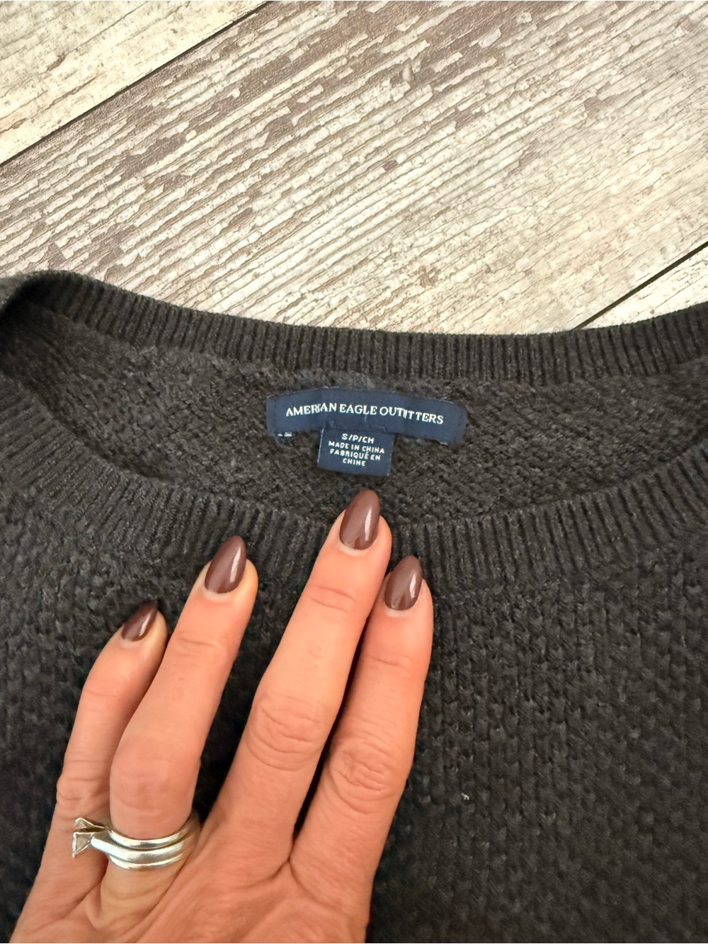 American Eagle Small Cable Knit Sweater